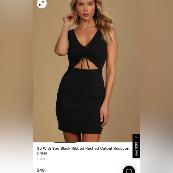 Lulus Black Ribbed mini - Picture 5 of 7